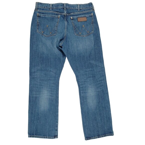 Wrangler Retro Jeans Men's 34x32 Boot Rodeo Cowboy Casual Denim Med Wash Blue - Picture 1 of 8